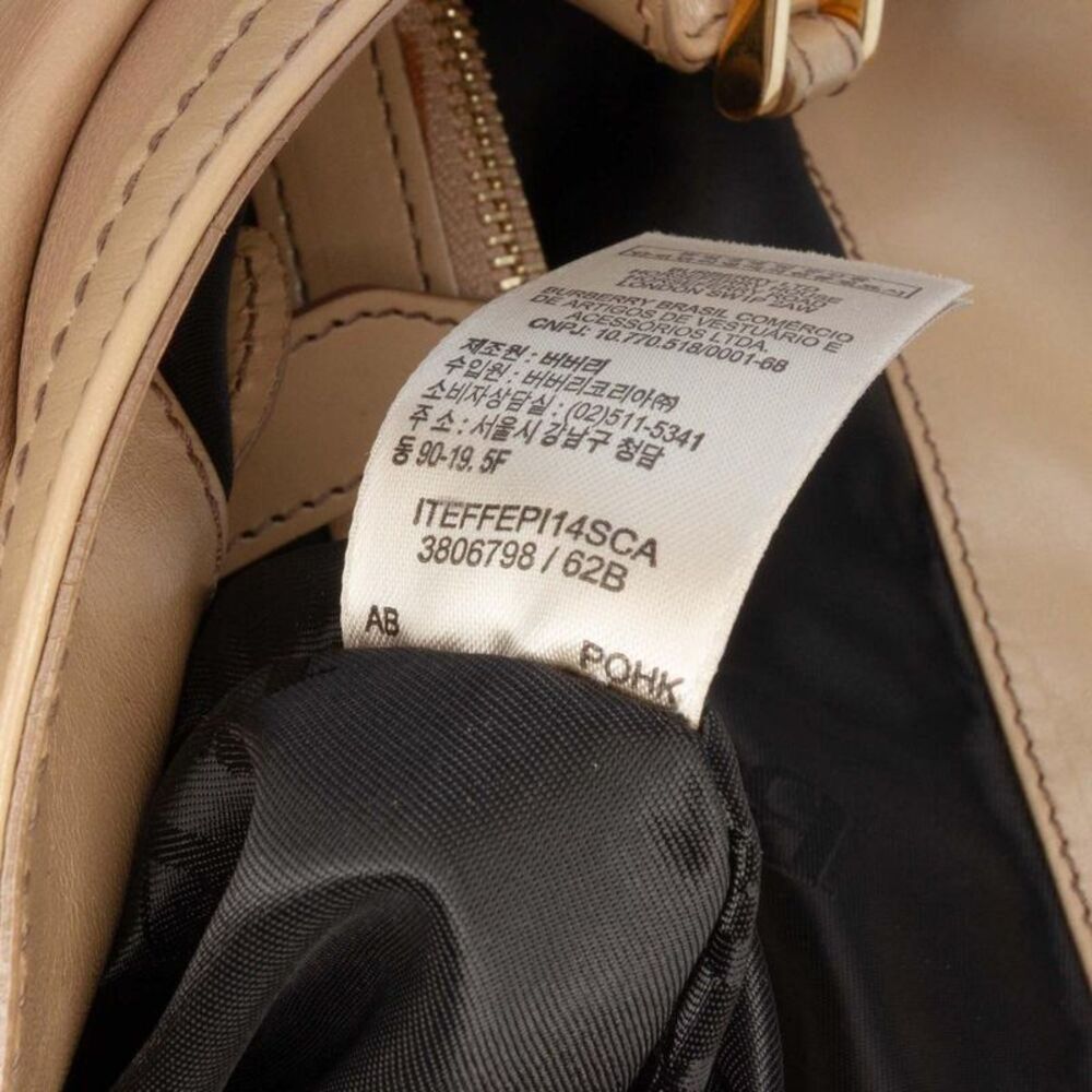 Pre Loved burberry Buckle Leather Shoulder Bag Women Brown Satchel - Picture 5 of 8